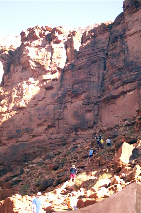 Alyson Group Hiking in Canyon